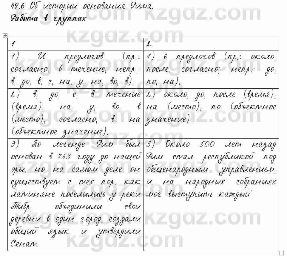 Русский язык и литература Жанпейс 6 класс 2018 Урок 49.6